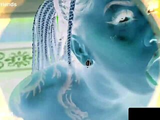 Kona Jade's goth ebony pussy squirts endlessly on big black cock