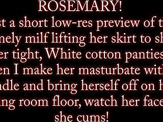 british housewife rosemary lifts skirt upskirt then fucks candle!