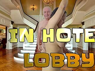 Hotel Lobby Jerk Off Ball Kicking With Agarabas Olpr