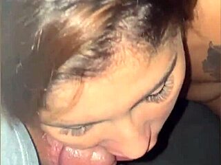 my naughty wife flashes and sucks cock at gloryhole while i film her teasing