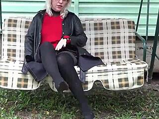 hot milf legs spread in sexy pantyhose tease