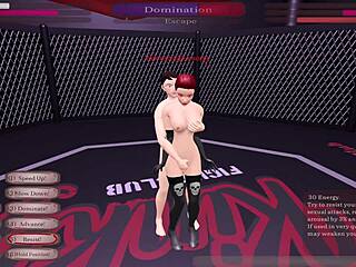 kinky fight club: i lose to kat and ride her cowgirl style in nightclub