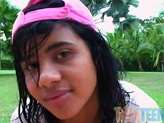 damn petite latina teen tobie 18+ fingers wet pussy shower!