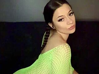 Nadia Diamo's Petite Latina Ass Twerks Fishnets Slow-Mo
