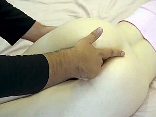 first timer babe plugs ass then takes deep anal fingering stretch on bed