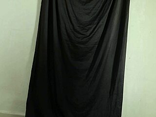 Peeking Girl Tries Sexy Satin Dress Body Tease Haul Squirt