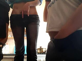 Risky Kitchen Masturbation Hits Explosive Orgasm In Dorm
