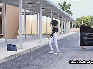 Ebony Besties Share Massive White Cock Hardcore