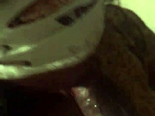 Blindfolded Ebony Sucks Old Cock Deepthroat Cum Mouth Masked