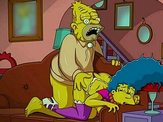marge simpson rides grandpa doggystyle anal cum in mouth old young slut