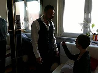 german nerd lia louise glasses seduces for rough fuck facial