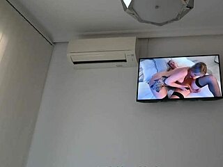 MILF Watches Her Own Lesbian Porn While Toying Pussy!