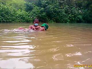 fucking naughty college mates big cock river bath village romp