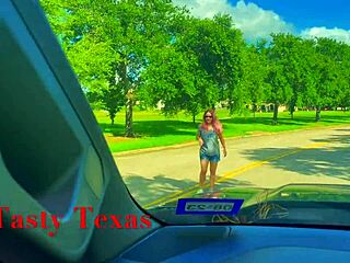 Milf hitchhiker smokes then drains balls for ride