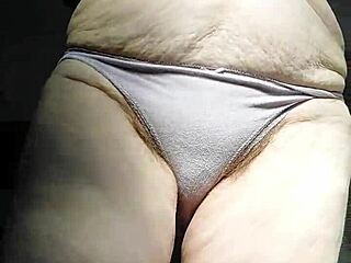 Granny Slut Fucks Hairy Pussy Deep With Thick Cucumber