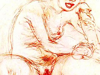 Vintage Erotic Drawings from Antique Retro Era