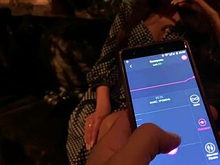 Bar Lovense Vibes Push Her to Public Wet Orgasm?