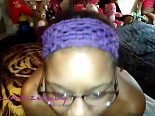 pov i got my new glasses christened with lots of thick hot ebony cum facial