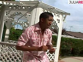ebony sluts diamond star chyanne jacobs gangbanged by two monster black cocks outdoor