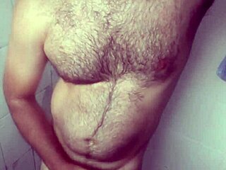 Hide in shower jerking off cum all over my legs!