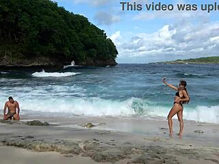 met this hot brunette stranger on beach... her deep sloppy blowjob trailer