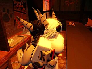 shark girl plays solo furry fun roblox style