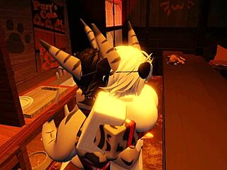 shark girl plays solo furry fun roblox style