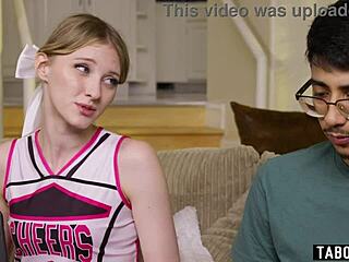 Shy Virgin Guy Pounds Petite Cheerleader Melody Marks in Hardcore Uniform Fuck