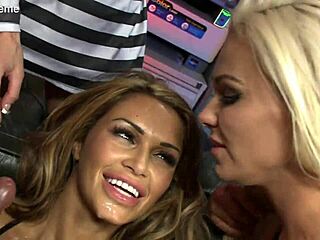 big fake titted bimbo pornstars facials gangbang