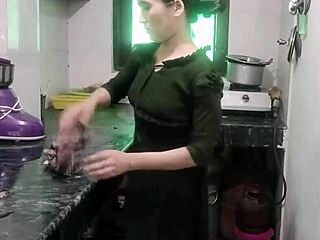 Desi Wife Takes Brutal Kitchen Pounding While Stirring Pots