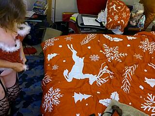 Granny Carmen Claus Bent Over for Intense Doggystyle Creampie Pounding