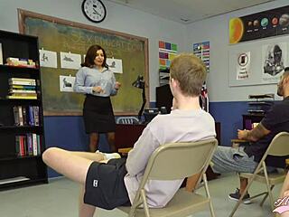 horny arabic teacher alina angel delivers wild sex ed!