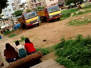 sexy young indian girl flashes blue panties ass outdoors publicly