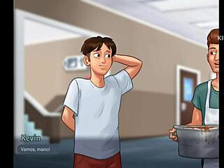 kevin talks low grades detention cafeteria scene summertime saga translation