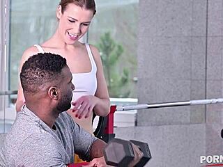 Svelte Blonde Alexis Crystal Takes First BBC Gym Pounding