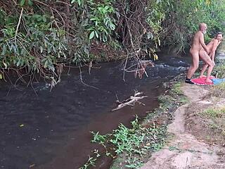 Strangers Caught Fucking Hard at Waterfall – Who Joins Next?