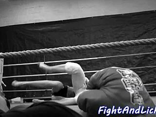 les babes dive into 69 after steamy wrestling match!