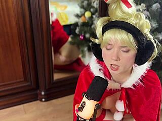 Cindy Lou Christmas Cosplay Uniform Teases Petite Tits