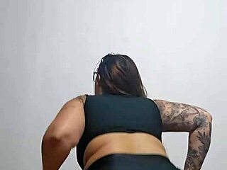 Solo Masturbation Flashing Tits at Table Corner