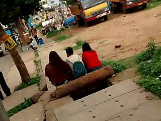 sexy young indian girl flashes blue panties ass outdoors publicly