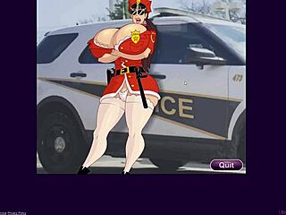 Mnf Ebonyfied Officer Juggs Dances with Big Tits Before Interracial Creampie