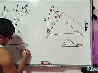 Nerdy Brown-Eyed Student Teacher Math Roleplay In Bedroom