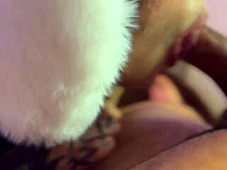 Rough guy dominates bunny, makes her sniff his dirty cock
