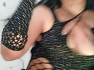 Allisonvega halloween masturbation with curvy body
