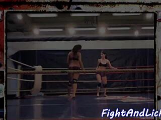 i love watching muscular lesbians wrestle in boxing ring