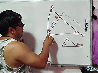 Nerdy Brown-Eyed Student Teacher Math Roleplay In Bedroom
