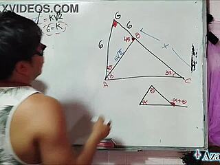 Nerdy Brown-Eyed Student Teacher Math Roleplay In Bedroom