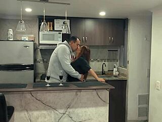Latina milf wife surprises with blowjob and creampie