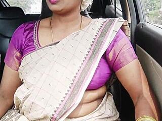 Indian Aunty Son-in-Law Car Sex Dirty Telugu Talks