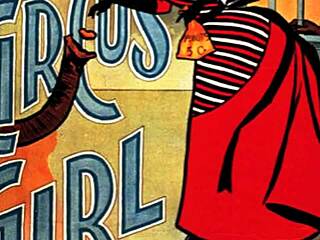 vintage circus girls performing wild acts